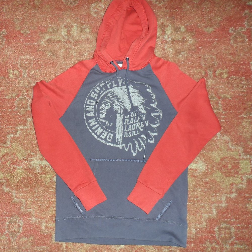 Denim Supply Ralph Lauren Indian Head Hoodie Size Small